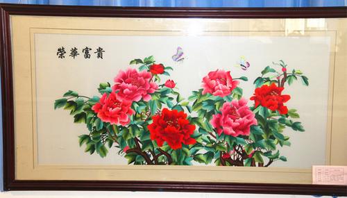 刺绣作品——荣华富贵