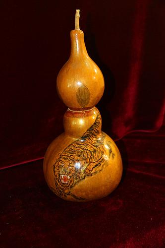 葫芦雕刻作品——猛虎