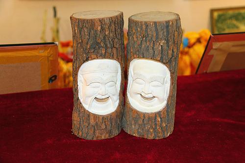 木刻工艺品——福寿