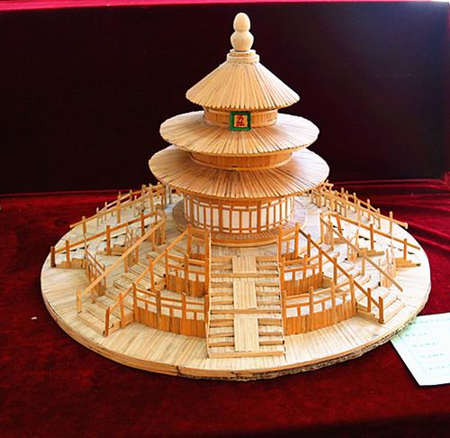 竹木粘贴作品——天坛