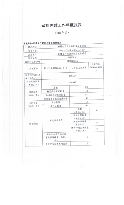 政务网年报（2025年度） 001